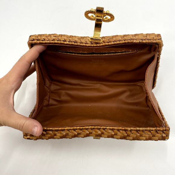 Vintage Doran International weaved straw clutch - Picture 4 of 10